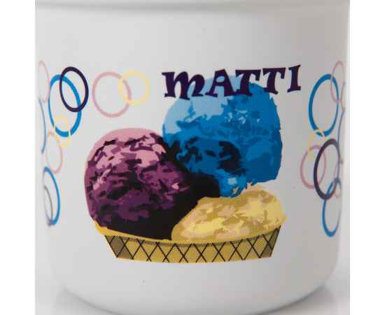 Кружка MATTI , белая матовая с синим кантом, 350 мл, фарфор, Цвет: белый, синий, изображение 10