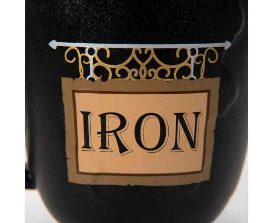 Кружка IRON, 10х9,5см, 420мл, фарфор, Цвет: Чёрный, изображение 4