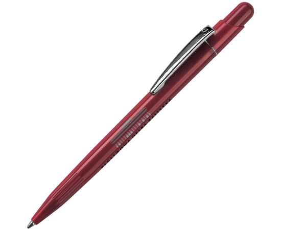 MIR, ручка шариковая с серебристым клипом, бордо, пластик/металл, Цвет: бордовый, серебристый, изображение 2