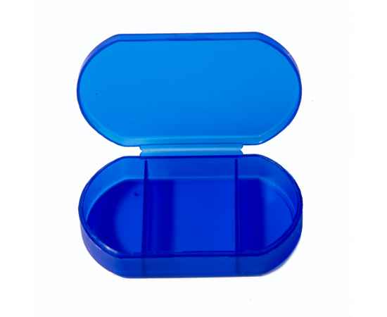 Витаминница TRIZONE, 3 отсека, 6 x 1.3 x 3.9 см, пластик, синяя, Цвет: синий, изображение 2