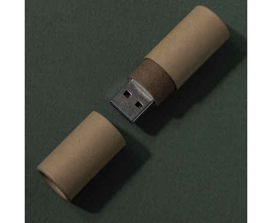 USB flash-карта TUBE (8Гб), натуральная, 6,0х1,7х1,7 см, картон, изображение 4