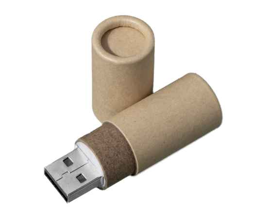 USB flash-карта TUBE (16Гб), натуральная, 6,0х1,7х1,7 см, картон, изображение 2