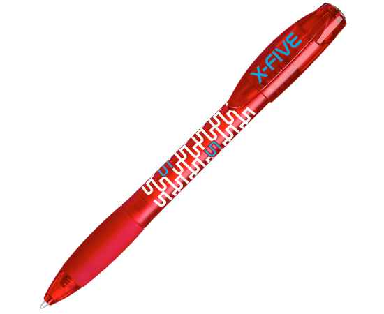 X-5 FROST, ручка шариковая, фростированный красный, пластик, Цвет: красный, изображение 2