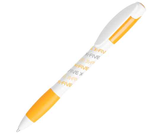 X-5, ручка шариковая, желтый/белый, пластик, Цвет: белый, желтый, изображение 2