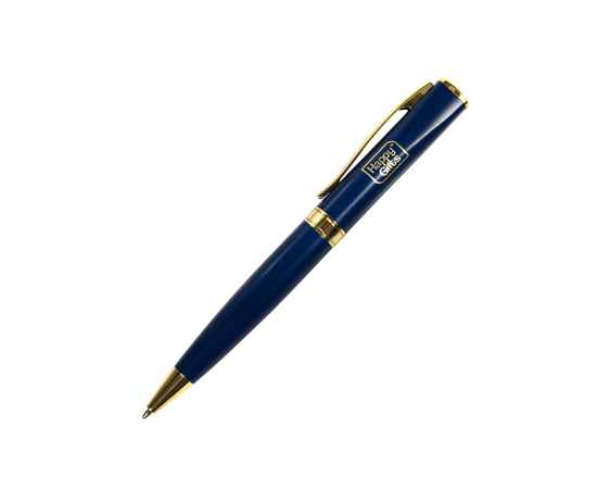 WIZARD GOLD, ручка шариковая, темно-синий/золотистый, металл, Цвет: тёмно-синий, изображение 2
