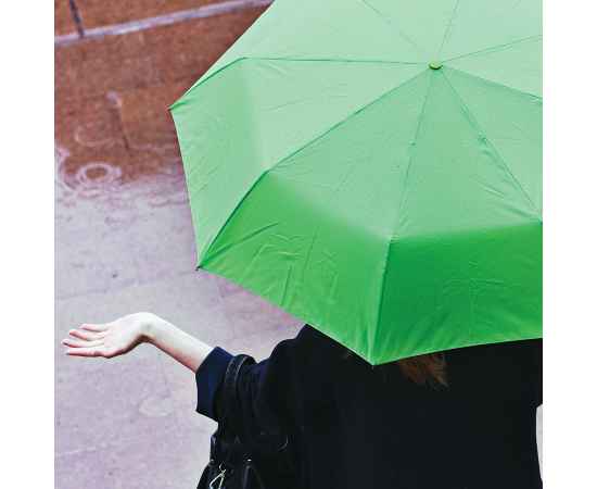 Зонт складной 'Foldi', механический, зеленый, Цвет: зеленый, изображение 3