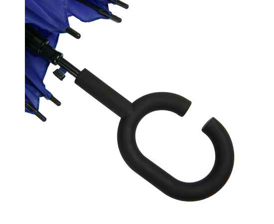 Зонт-трость HALRUM,  полуавтомат, синий, D=105 см, нейлон, пластик, Цвет: синий, изображение 3