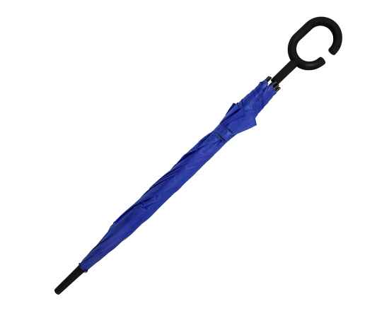 Зонт-трость HALRUM,  полуавтомат, синий, D=105 см, нейлон, пластик, Цвет: синий, изображение 4