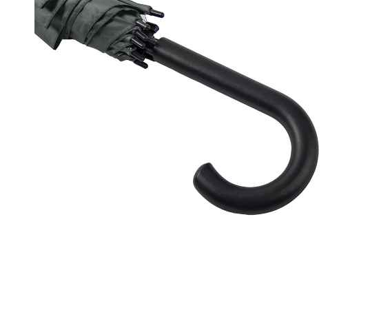 Зонт-трость ANTI WIND, полуавтомат, пластиковая ручка, темно-серый, D=103 см, Цвет: темно-серый, изображение 4
