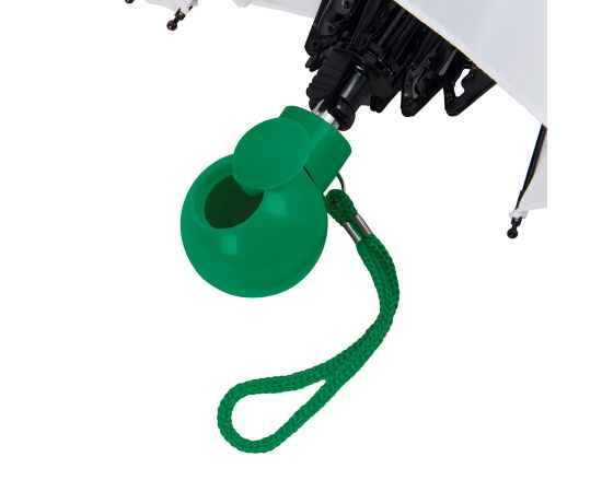 Зонт складной FANTASIA, механический, белый с зеленой ручкой, Цвет: белый, зеленый, изображение 4