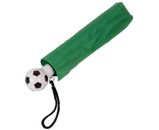 Зонт складной FOOTBALL, механический, зеленый, Цвет: зеленый, изображение 3