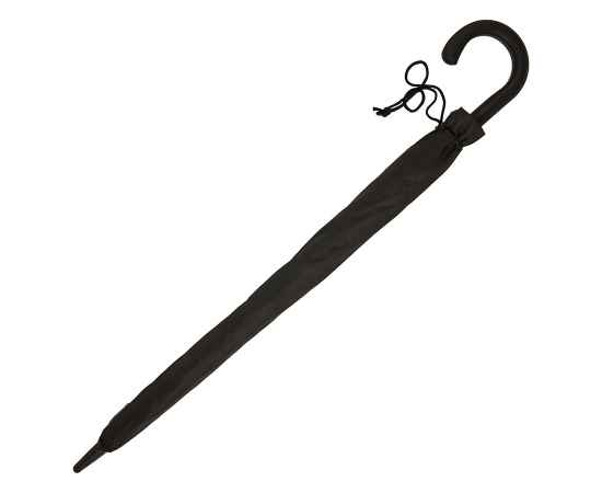 Зонт-трость CAMBRIDGE с ручкой soft-touch чёрный, полуавтомат, 100% полиэстер, пластик, Цвет: Чёрный, изображение 4
