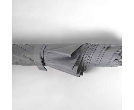 Зонт-трость с пластиковой ручкой  'под алюминий' 'Silver', полуавтомат, серый, D=103 см,, Цвет: серый, изображение 4