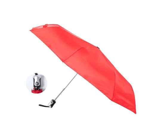Зонт складной ALEXON, автомат, красный, 100% полиэстер 190T, Цвет: красный, изображение 9