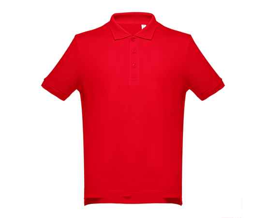 Рубашка-поло мужская ADAM, красный, S, 100% хлопок, плотность 195 г/м2, Цвет: красный, Размер: S