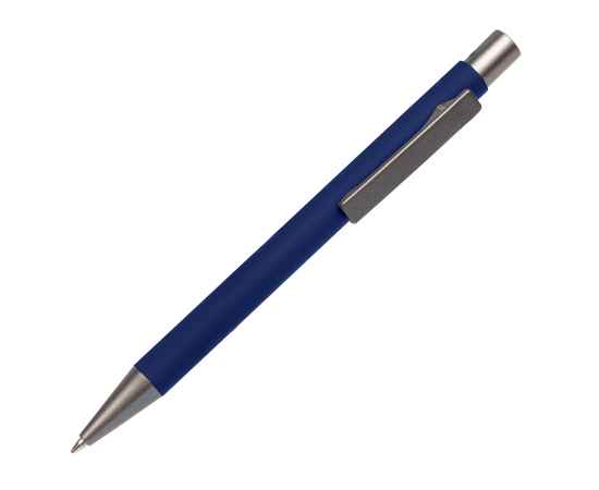 Ручка шариковая FACTOR, синий/темно-серый, металл, пластик, софт-покрытие, Цвет: синий, серый