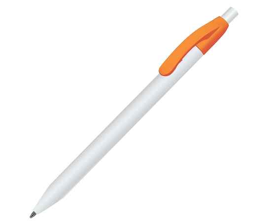 N1, ручка шариковая, оранжевый/белый, пластик, Цвет: белый, оранжевый, Размер: 9х145 мм