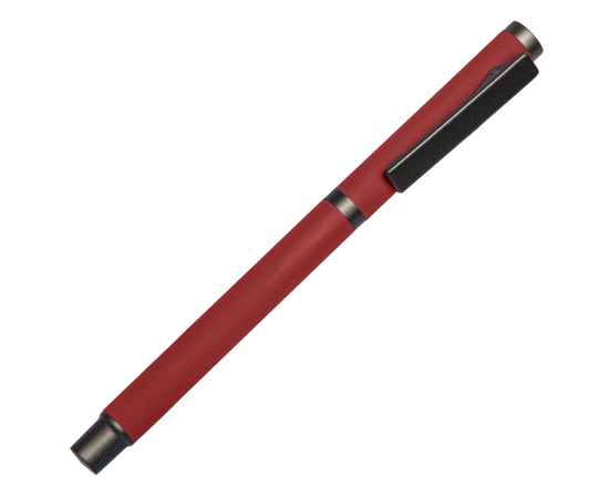 Ручка шариковая TRENDY, красный/темно-серый, металл, пластик, софт-покрытие, Цвет: красный, серый