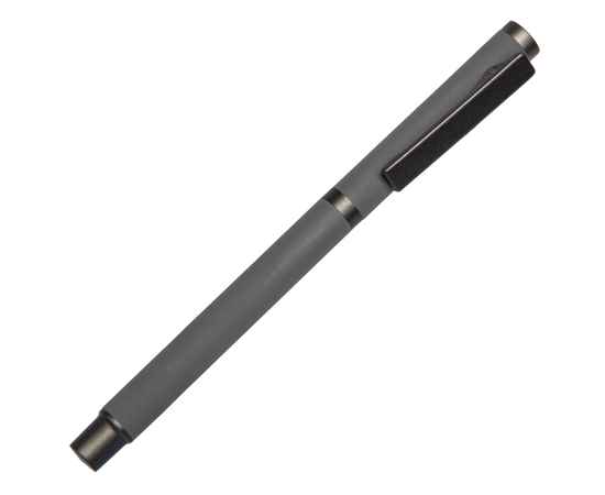 Ручка шариковая TRENDY, серый/темно-серый, металл, пластик, софт-покрытие, Цвет: серый, темно-серый