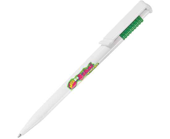 OCEAN, ручка шариковая, зеленый/белый, пластик, Цвет: зеленый, белый, изображение 2