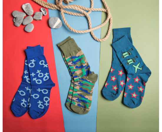 Носки подарочные  'Мужские' в упаковке, Цвет: синий, изображение 4