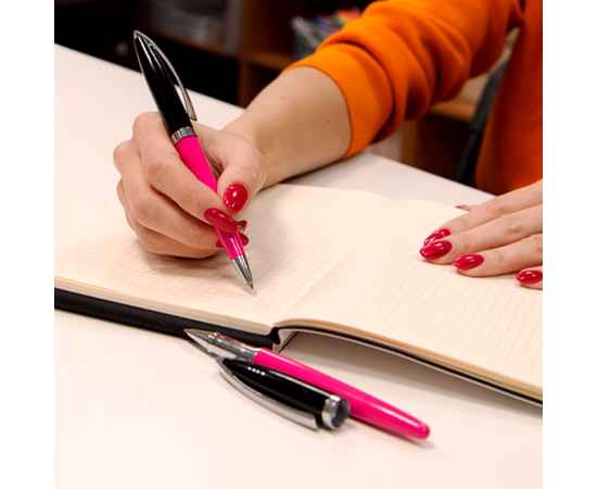 ORIGINAL, ручка-роллер, розовый/черный/хром, металл, Цвет: розовый, черный, изображение 4
