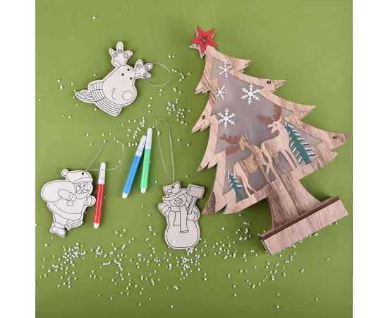 Набор фломастеров с раскрасками 'Bancax Set' пластик, дерево, 7,2 x 9,2 x 1,6 cm, Цвет: бежевый, изображение 9