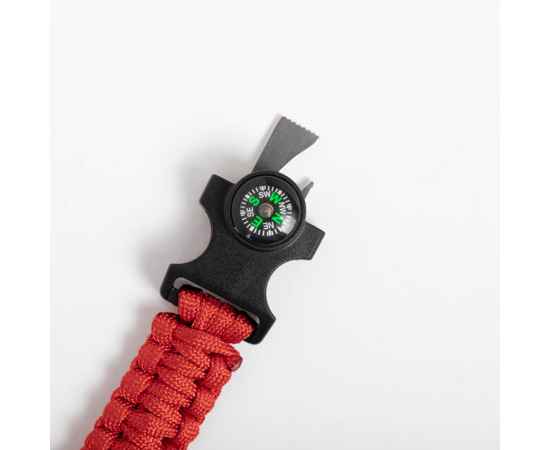 Походный браслет многофункциональный KUPRA, нейлон, пластик, красный, 25.5 x 3.4 x 1.1 см, Цвет: красный, изображение 5