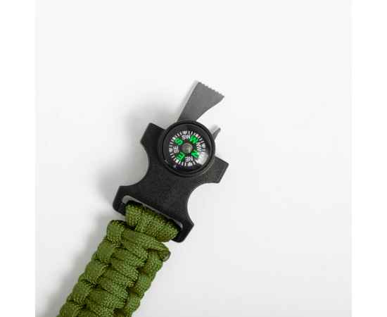 Походный браслет многофункциональный KUPRA, нейлон, пластик, зеленый, 25.5 x 3.4 x 1.1 см, Цвет: зеленый, изображение 5