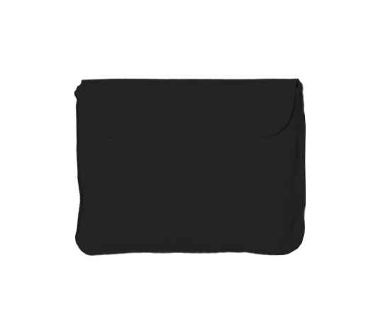 Подушка надувная дорожная в футляре, черный, 43,5 х 27,5 см, твил, шелкография, Цвет: Чёрный, изображение 4