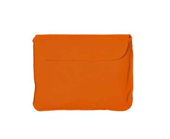 Подушка надувная дорожная в футляре, оранжевый, 43,5х27,5 см, твил, шелкография, Цвет: оранжевый, изображение 4