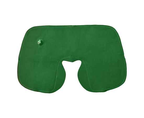 Подушка надувная дорожная в футляре, зеленый, 43,5х27,5 см, твил, шелкография, Цвет: зеленый, изображение 3