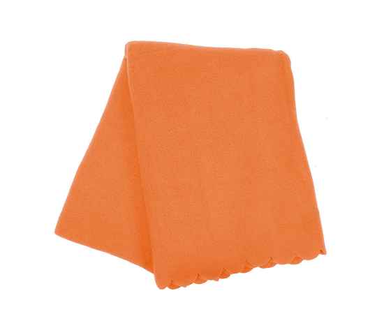 Плед PLAIN, оранжевый, 100х140 см, флис 150 гр/м2, Цвет: оранжевый, изображение 2