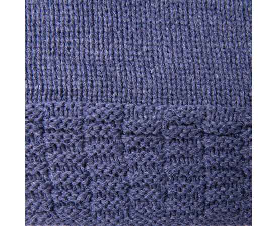 Плед LYKKE MINI, темно-синий, шерсть 30%, акрил 70%, 120*170 см, Цвет: тёмно-синий, изображение 4