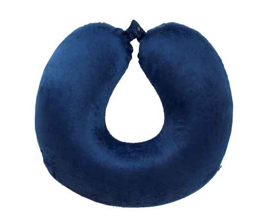 Подушка дорожная  'SOFT', memory foam, микрофибра синий, Цвет: синий, изображение 2
