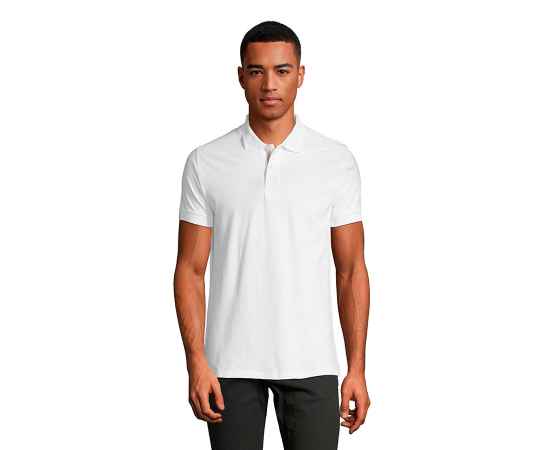 Рубашка поло мужская 'Portland Men' белый, серый_S, 100% х/б, 200г/м2 HG_700574.102/S, Цвет: белый, серый, Размер: S, изображение 4