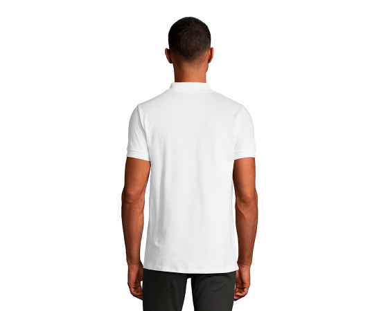 Рубашка поло мужская 'Portland Men' белый, серый_S, 100% х/б, 200г/м2 HG_700574.102/S, Цвет: белый, серый, Размер: S, изображение 5