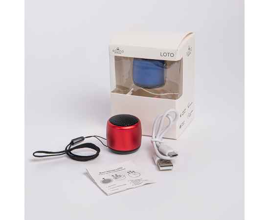 Портативная mini Bluetooth-колонка Sound Burger 'Loto' красный, Цвет: красный, изображение 5
