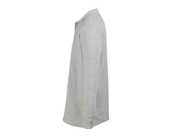 Рубашка поло мужская с длинным рукавом STAR, серый меланж, L, 85% х/б, 15% вис., 170 г/м2, Цвет: серый меланж, Размер: L, изображение 3