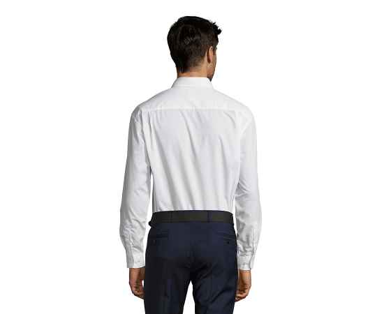 Рубашка мужская 'Baltimore', белый_S, 65% полиэстер, 35% хлопок, 95г/м2, Цвет: белый, Размер: S, изображение 8