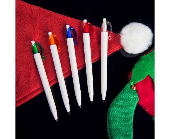 JOCKER, ручка шариковая, красный/белый, пластик, Цвет: белый, красный, изображение 3