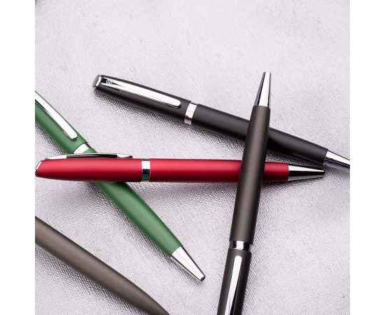 PEACHY, ручка шариковая, темно-серый/хром, алюминий, пластик, Цвет: темно-серый, изображение 3