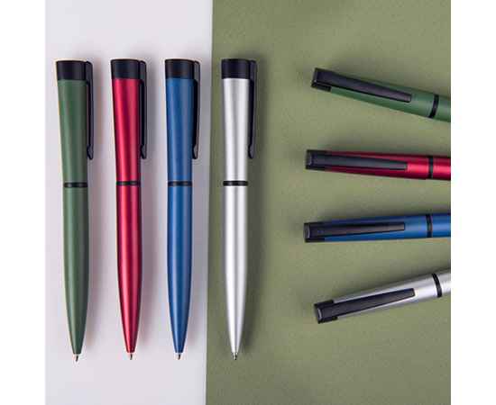 ELLIPSE, ручка шариковая, зеленый/черный, алюминий, пластик, Цвет: зеленый, изображение 3