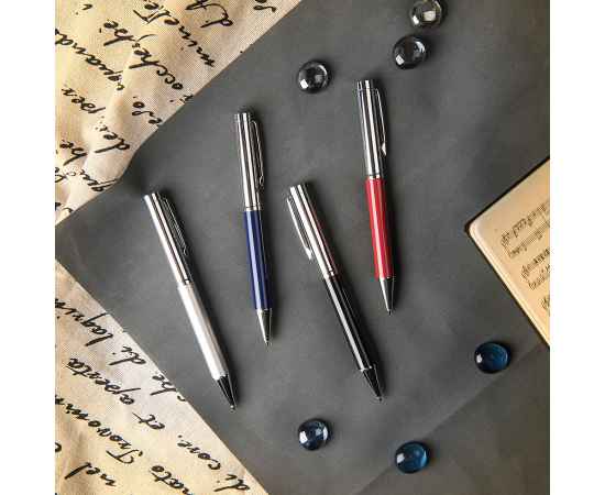 JAZZY, ручка шариковая, хром/бордовый, металл, Цвет: бордовый, изображение 2