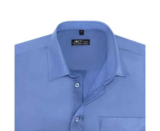 Рубашка 'Baltimore', васильковый_S, 65% полиэстер, 35% хлопок, 105г/м2, Цвет: синий, Размер: S, изображение 4