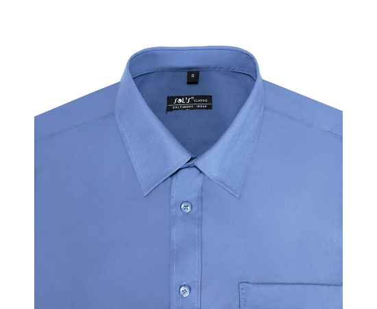 Рубашка 'Baltimore', васильковый_S, 65% полиэстер, 35% хлопок, 105г/м2, Цвет: синий, Размер: S, изображение 5