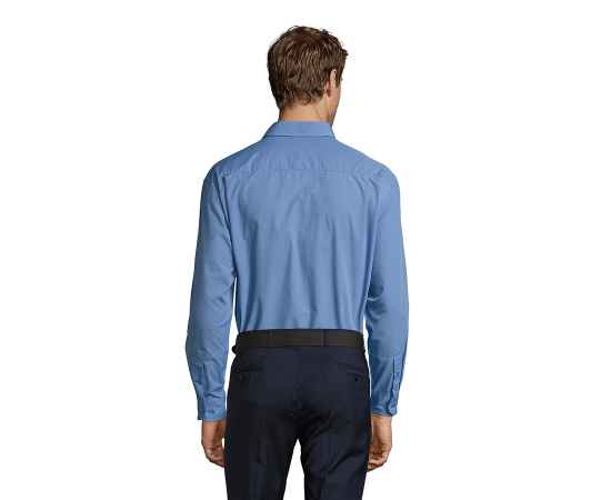 Рубашка 'Baltimore', васильковый_S, 65% полиэстер, 35% хлопок, 105г/м2, Цвет: синий, Размер: S, изображение 8