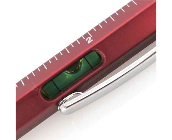 Ручка с мультиинструментом SAURIS, красный, пластик, металл, Цвет: красный, Размер: 14,9*1см, изображение 4