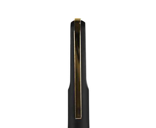 FARO, ручка шариковая, черный/золотистый, металл, пластик, софт-покрытие, Цвет: черный, золотистый, изображение 3
