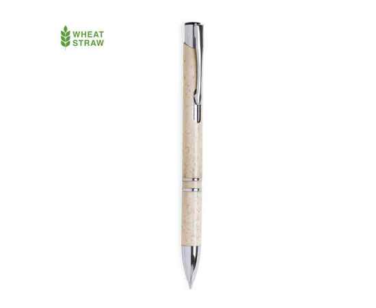 Ручка шариковая NUKOT, бежевый,  пластик с зерноволокном, Цвет: натуральный, изображение 2